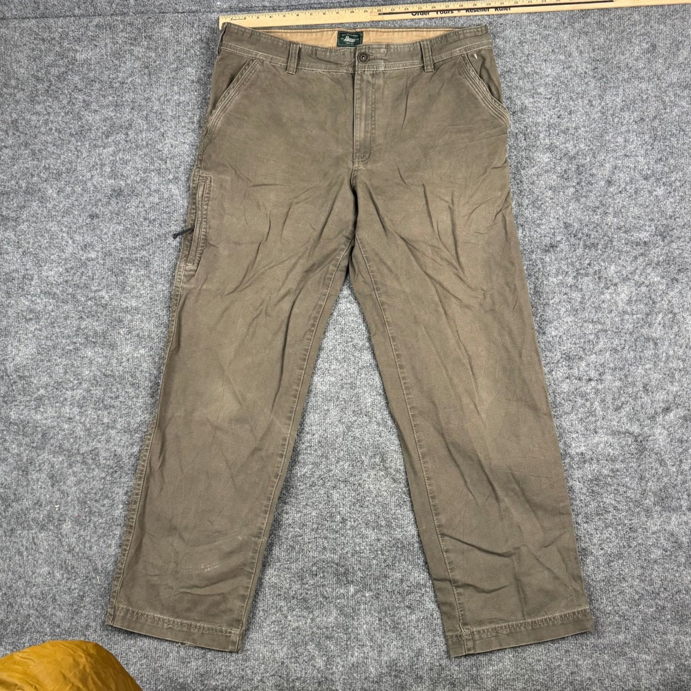 G.H. Bass & Co. Pants Mens Size 38x32 Brown Canvas Utility Workwear Straight Leg